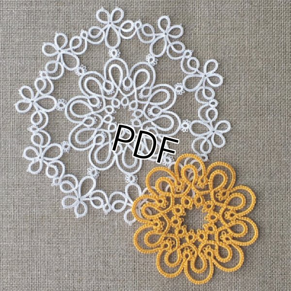 画像1: Doily No.3 Raindrops (Free patterns)  (1)